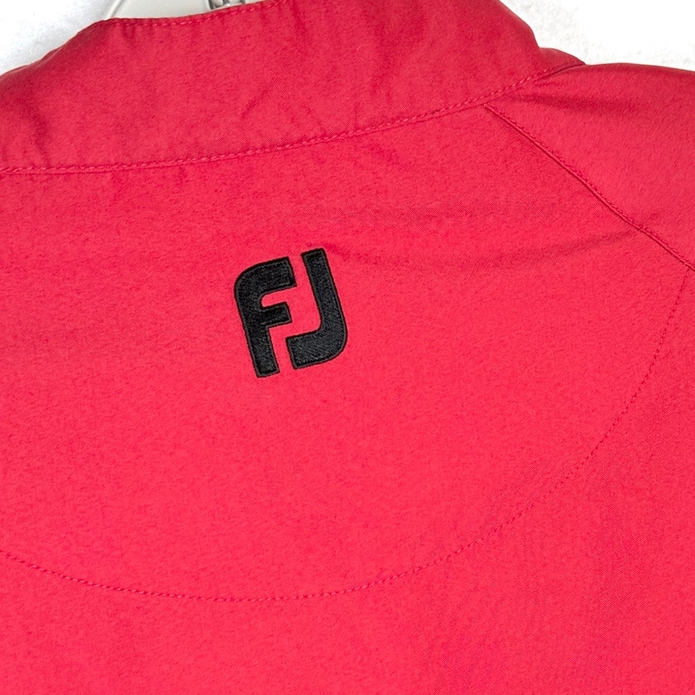 FootJoy Pullover Windbreaker Men's XXL Red Snap Closure Wind Shirt Golf - Picture 7 of 9